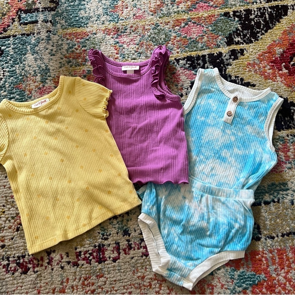 Cat & Jack bundle 4 pieces baby girl size 18M